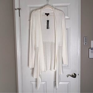 Elegant White Dana Buchman Women's Sweater Size XL NWT
